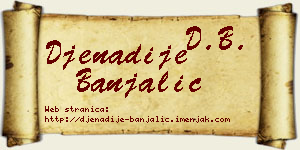 Đenadije Banjalić vizit kartica